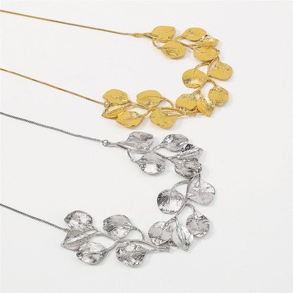 Naomi Leaf Pendant Necklace - Virago Wear - Accessories, Necklaces - Necklaces