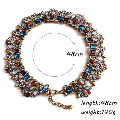 Penelope Crystal Choker Necklace - Virago Wear - Accessories, Necklaces - Necklaces